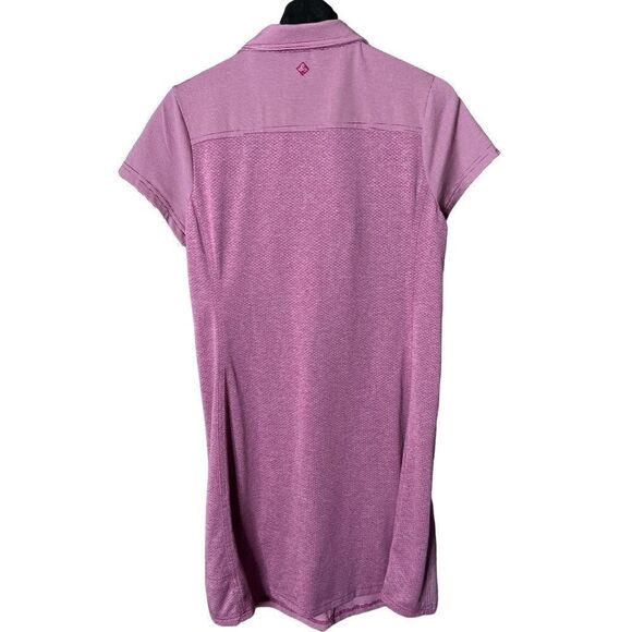 PrAna Collared Shirt Short Sleeve Dress Medium - Picture 4 of 6